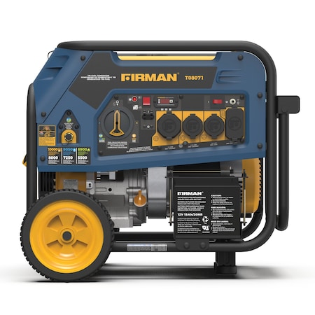Firman Portable Generator, 10,000 W Rated, Electric Start T08071